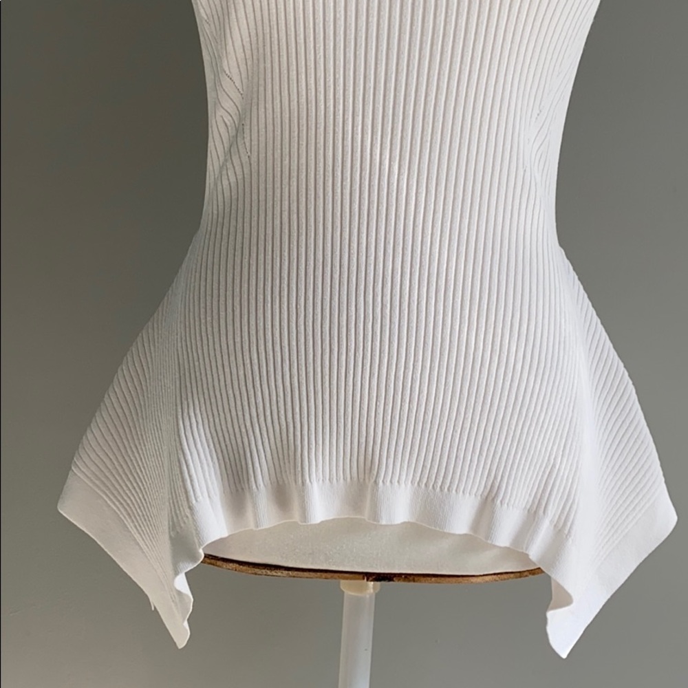 Cinq a Sept Ellen Sleeveless Rib Crepe Knit Peplum Top NWT $225 - Picture 9 of 16